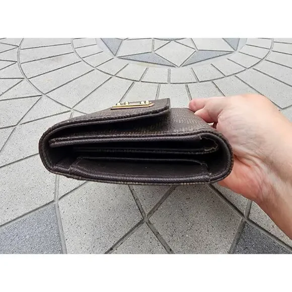 Michael Kors Jet Set Signature Checkbook Continental Wallet Vintage